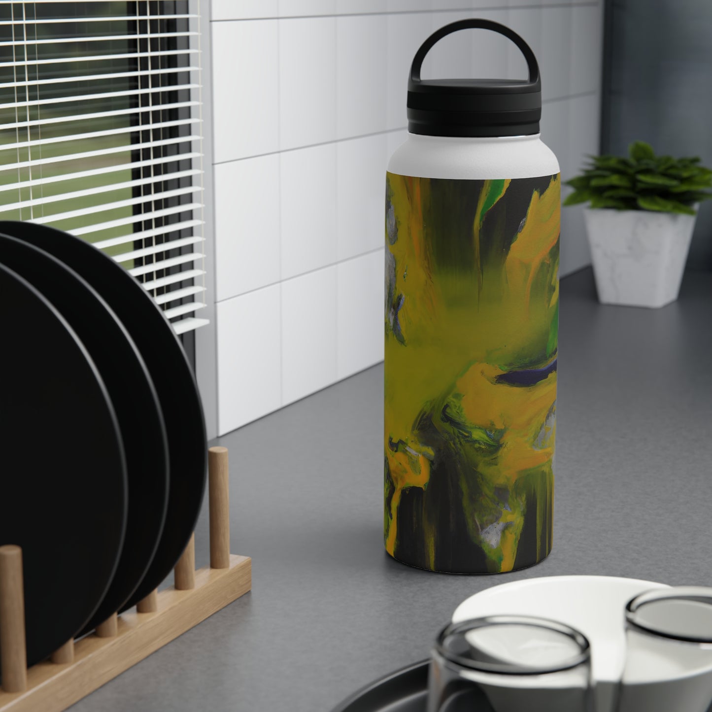 Quantum Crystalline Flux - Chemistry, Abstractly - Stainless Steel Water Bottle