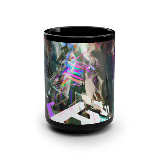 Vertex Integrity - Accrual, Abstractly - Black Ceramic Mug 15oz