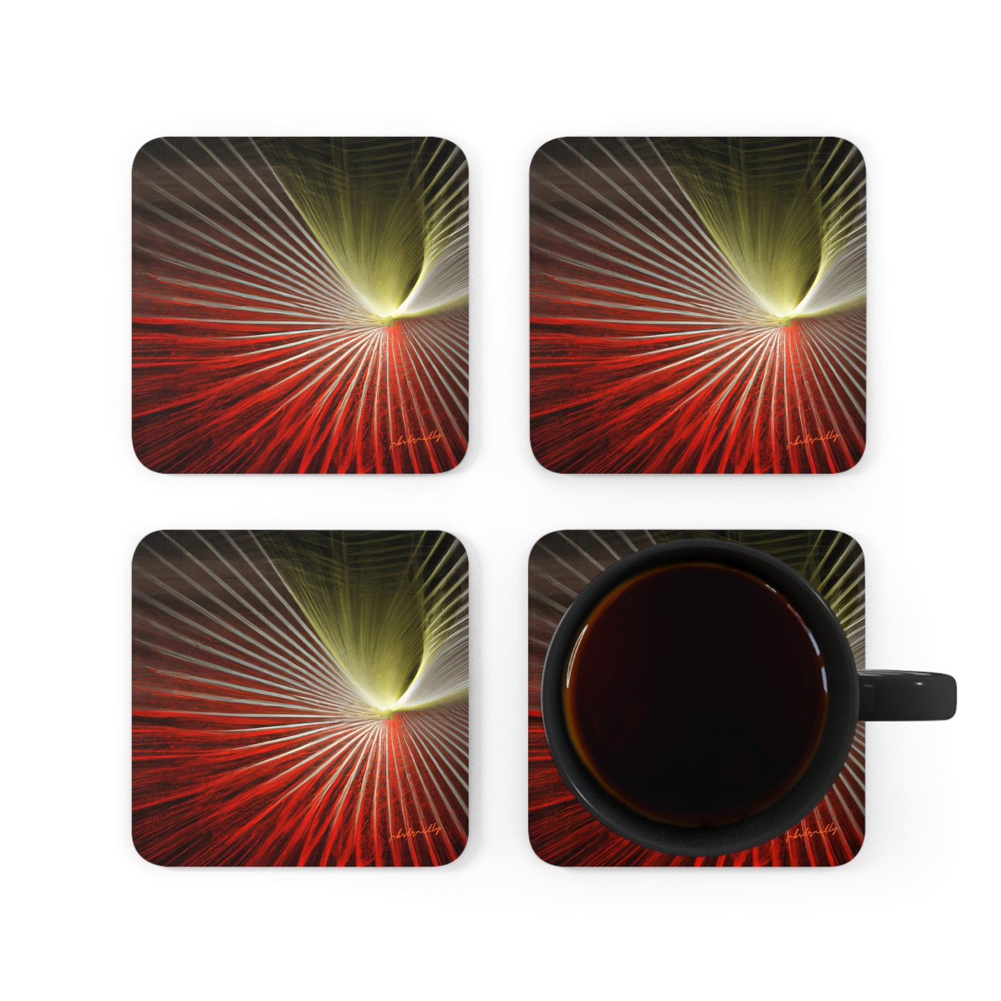 Beatrice Hawking - Spring Force, Abstractly - Corkwood Coaster Set of 4