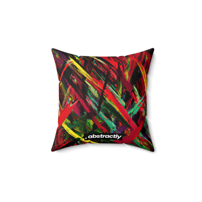 Jack Marcus - Electric Force, Abstractly - Faux Suede Throw Pillow