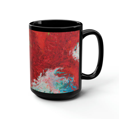 Fluoridium Hexanate - Chemistry, Abstractly - Black Ceramic Mug 15oz