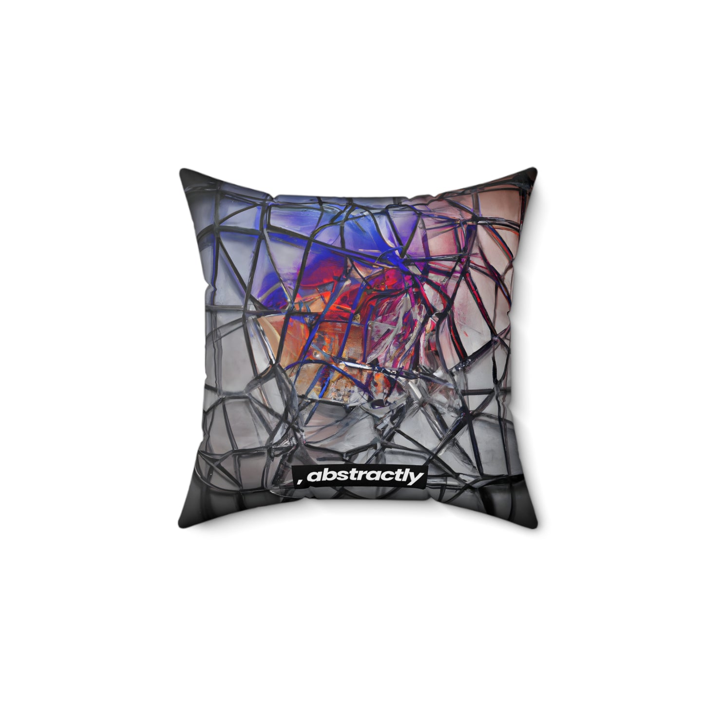 Elise Harrington - Tension Force, Abstractly - Faux Suede Throw Pillow