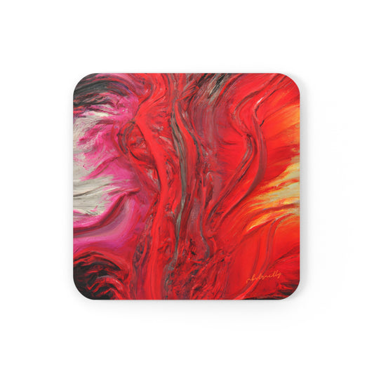 Luminous Neonite - Chemistry, Abstractly - Corkwood Coaster Set of 4