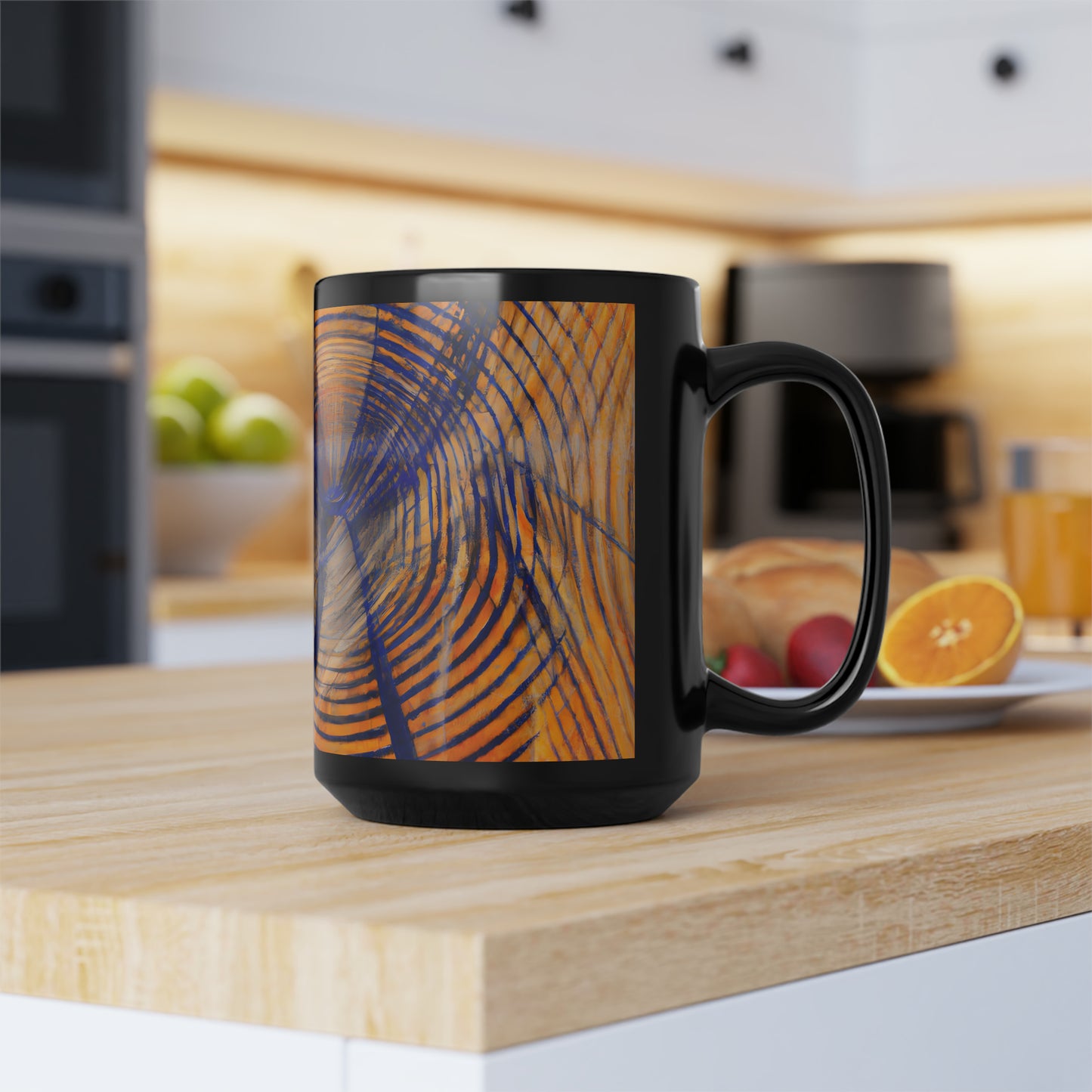 Carolyn Bennett - Spring Force, Abstractly - Black Ceramic Mug 15oz