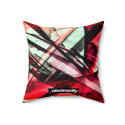 Phyllis Gallagher - Applied Force, Abstractly - Faux Suede Throw Pillow