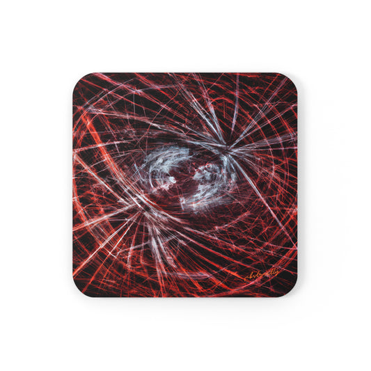 Maxine Hawthorne - Electromagnetic Force, Abstractly - Corkwood Coaster Set of 4