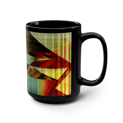 Eugene Bronson - Tension Force, Abstractly - Black Ceramic Mug 15oz