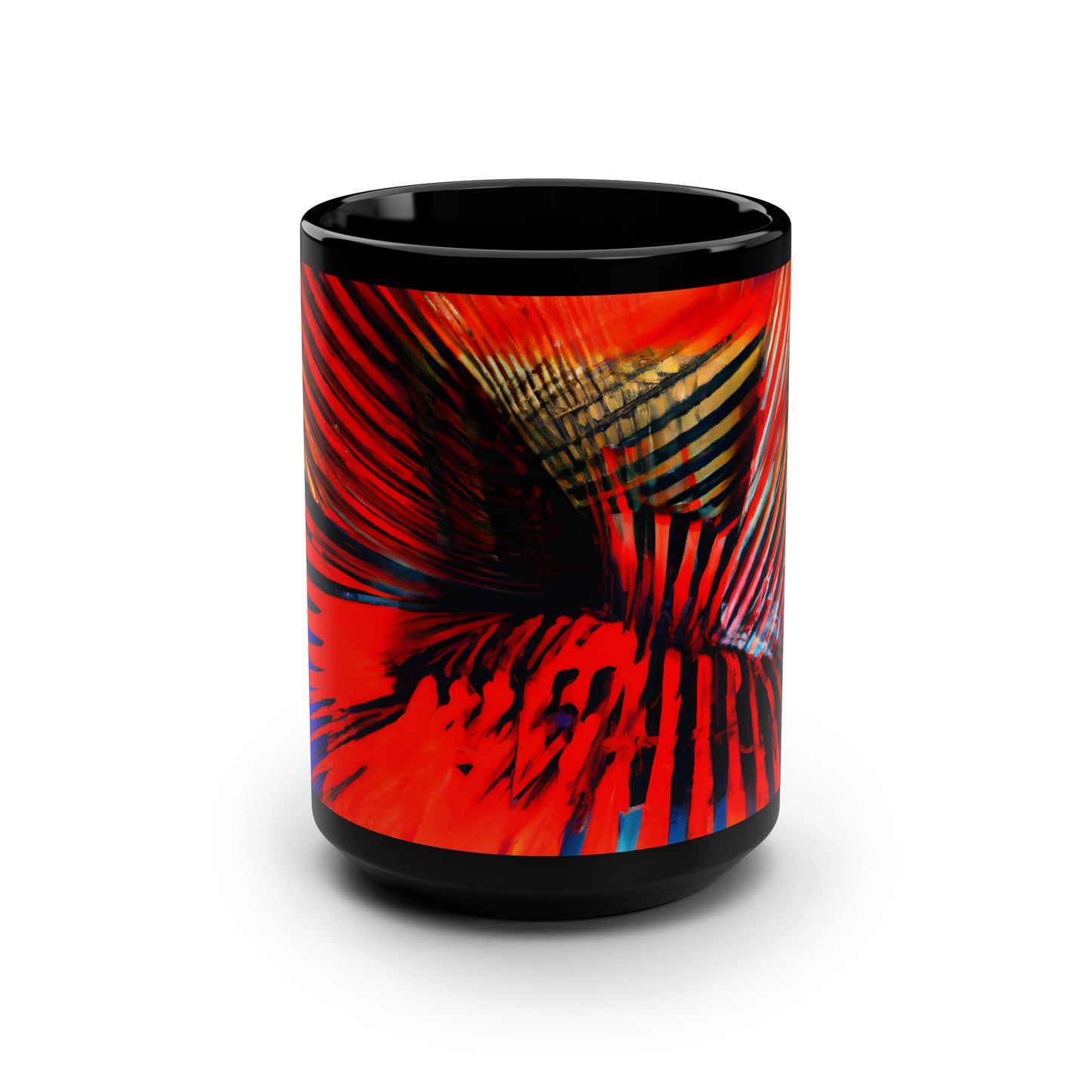 Oliver Maddox - Air Resistance Force, Abstractly - Black Ceramic Mug 15oz