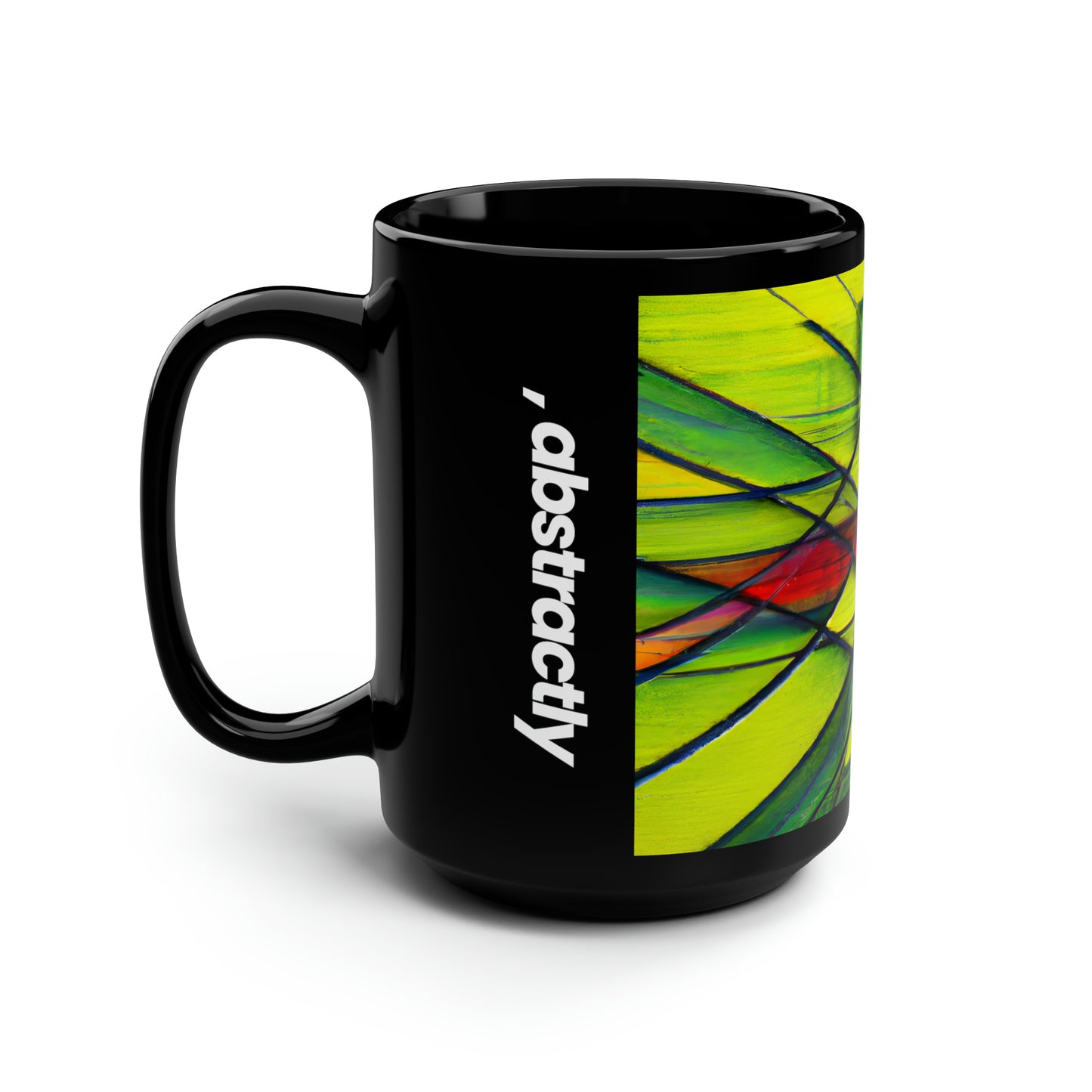 Rosalind Munroe - Electric Force, Abstractly - Black Ceramic Mug 15oz