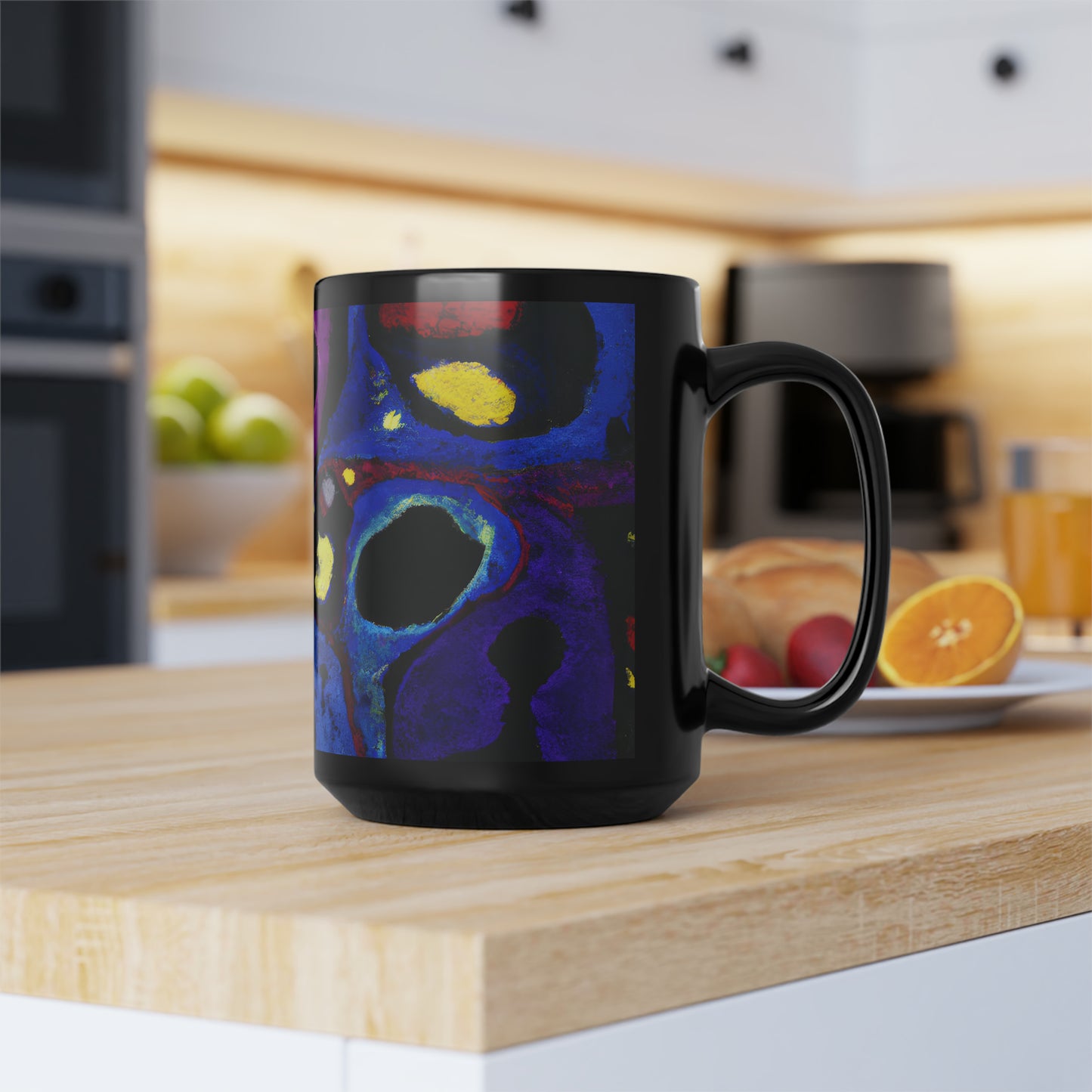 Zephyrium Oxide - Chemistry, Abstractly - Black Ceramic Mug 15oz