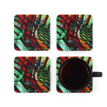 Nora Blythe - Gravity Force, Abstractly - Corkwood Coaster Set of 4