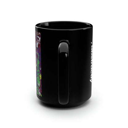 Azure Linxium - Chemistry, Abstractly - Black Ceramic Mug 15oz