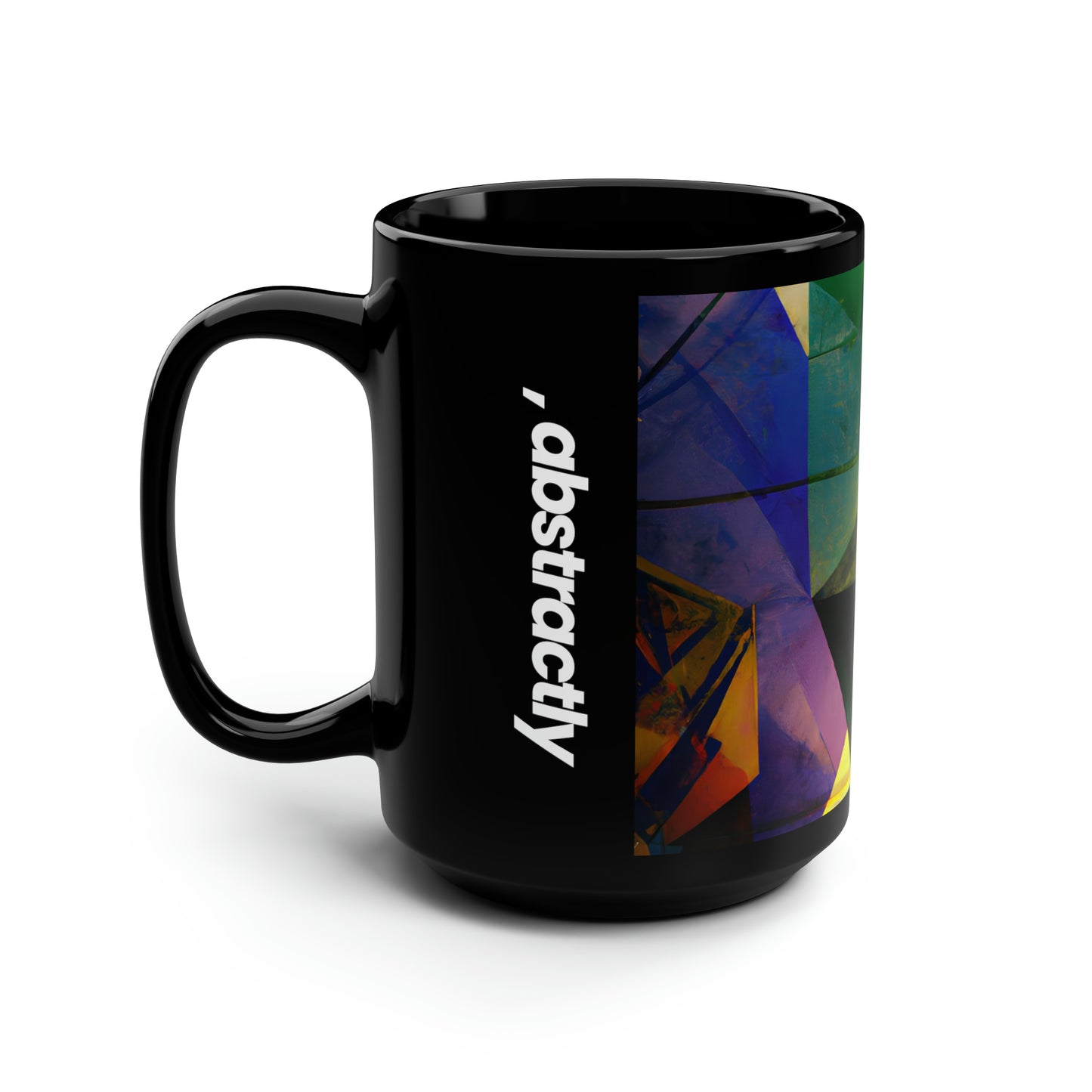 Karl Whitlock - Weak Force, Abstractly - Black Ceramic Mug 15oz