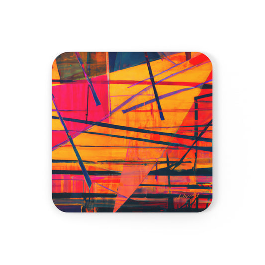 Alice Feldman - Electric Force, Abstractly - Corkwood Coaster Set of 4