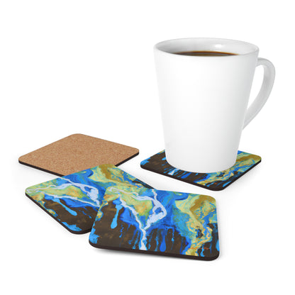 Beryllium Starfire - Chemistry, Abstractly - Corkwood Coaster Set of 4