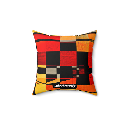 Esther Lowell - Electric Force, Abstractly - Faux Suede Throw Pillow