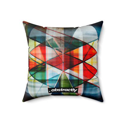 Lillian Czerny - Friction Force, Abstractly - Faux Suede Throw Pillow