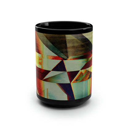 Eugene Bronson - Tension Force, Abstractly - Black Ceramic Mug 15oz