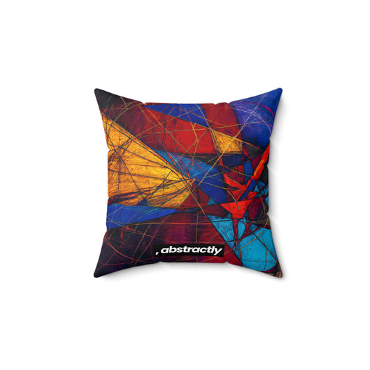 Lillian Thomason - Magnetic Force, Abstractly - Faux Suede Throw Pillow