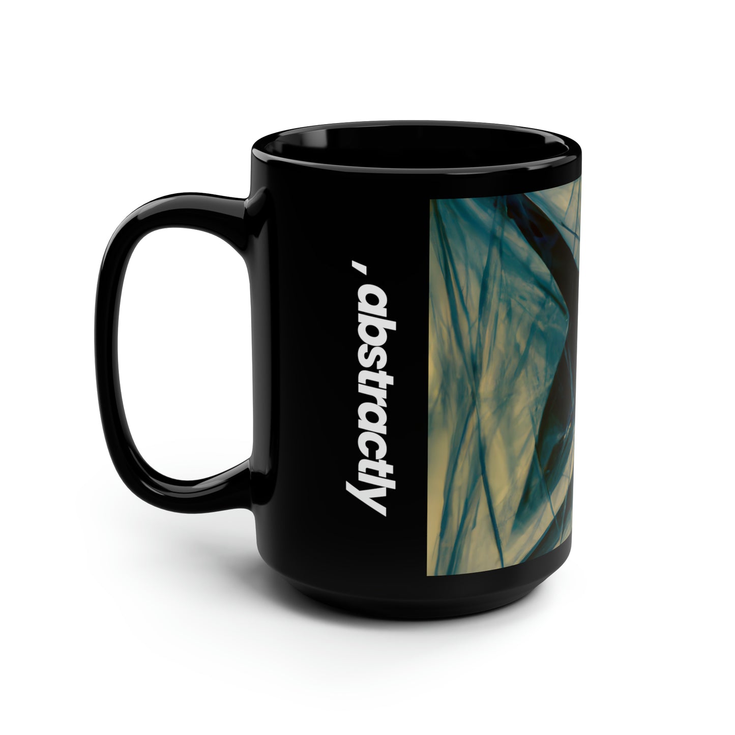 Helen Bertrand - Magnetic Force, Abstractly - Black Ceramic Mug 15oz