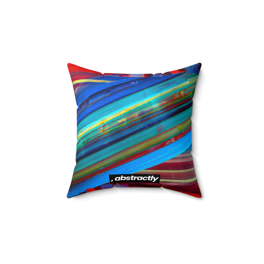 Elise Hofmann - Strong Force, Abstractly - Faux Suede Throw Pillow