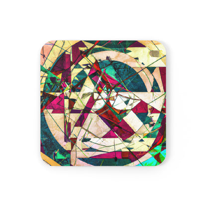 Doris Marshall - Electromagnetic Force, Abstractly - Corkwood Coaster Set of 4