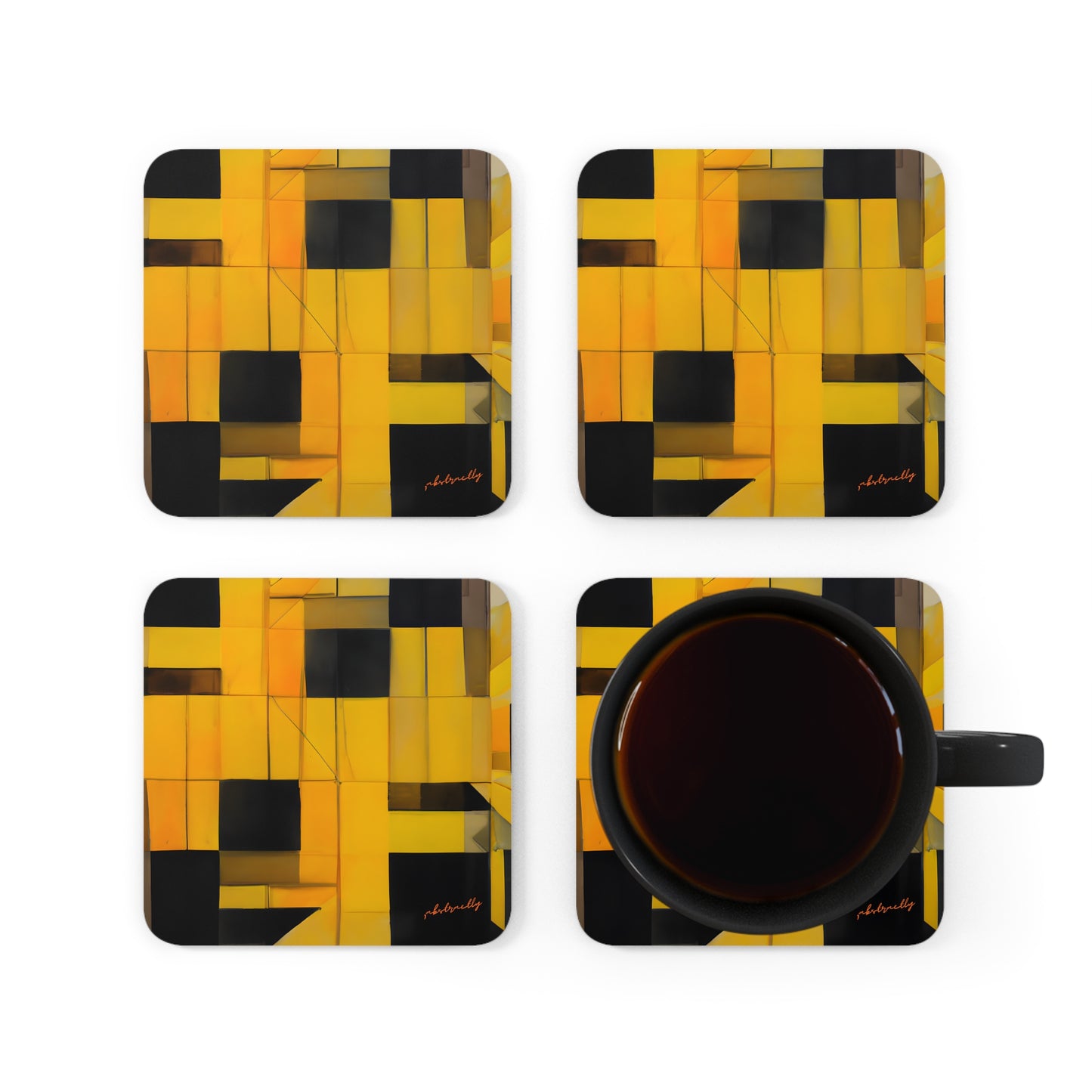 Chandra Bose - Weak Force, Abstractly - Corkwood Coaster Set of 4