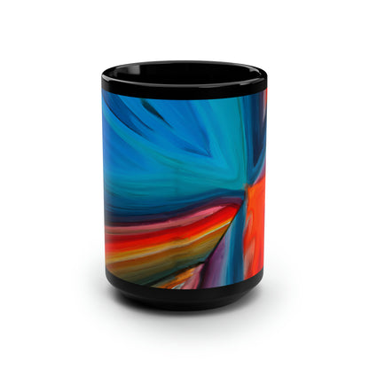 Barbara Fitzpatrick - Magnetic Force, Abstractly - Black Ceramic Mug 15oz