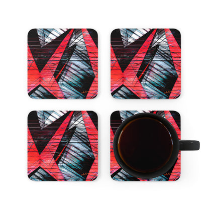 Caroline Burnett - Electric Force, Abstractly - Corkwood Coaster Set of 4