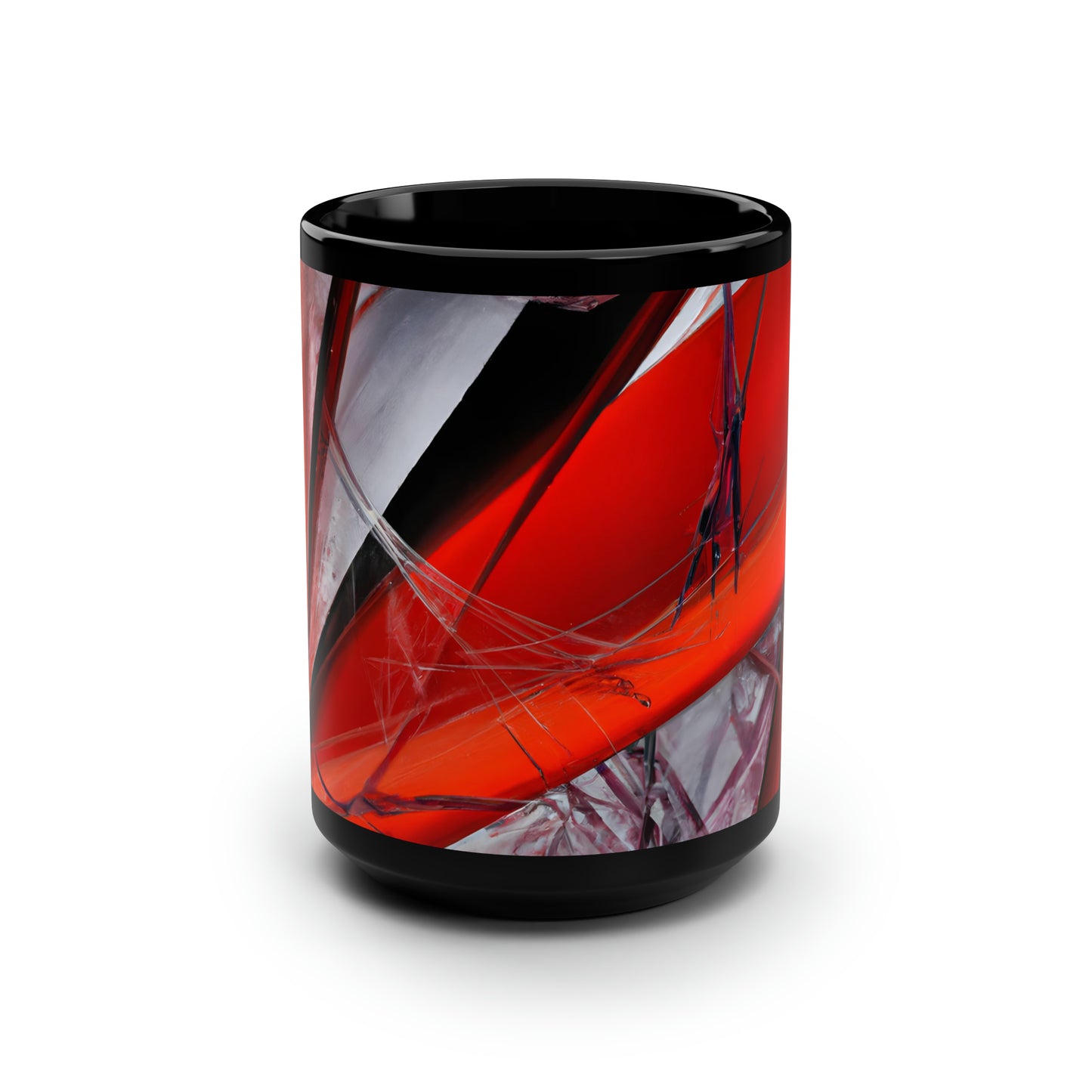 Stanley Marshall - Spring Force, Abstractly - Black Ceramic Mug 15oz