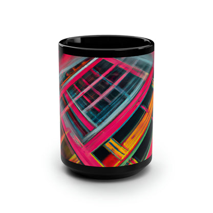 Harold Weinberg - Normal Force, Abstractly - Black Ceramic Mug 15oz