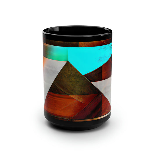 Julian Firth - Friction Force, Abstractly - Black Ceramic Mug 15oz