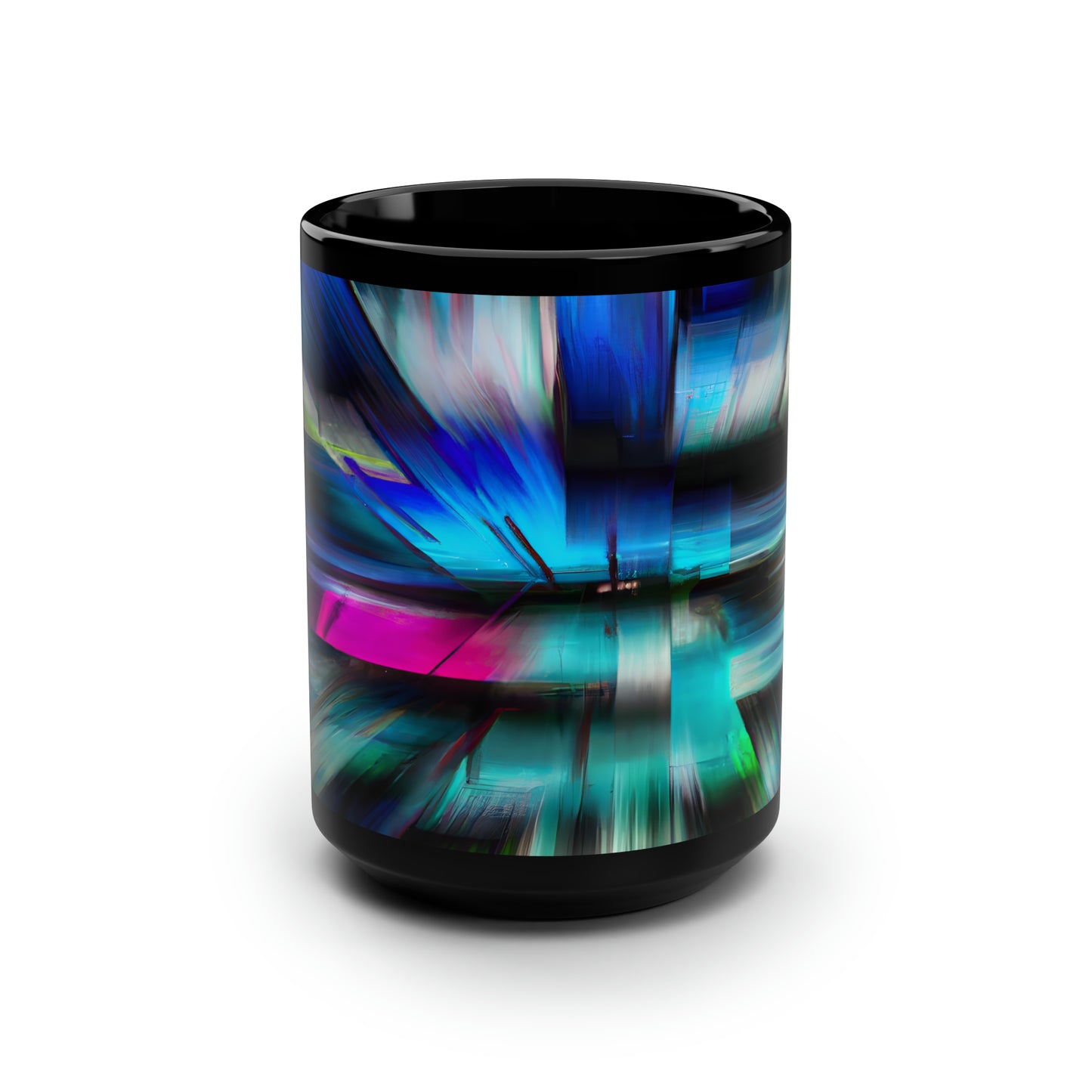 Alice Hartmann - Weak Force, Abstractly - Black Ceramic Mug 15oz