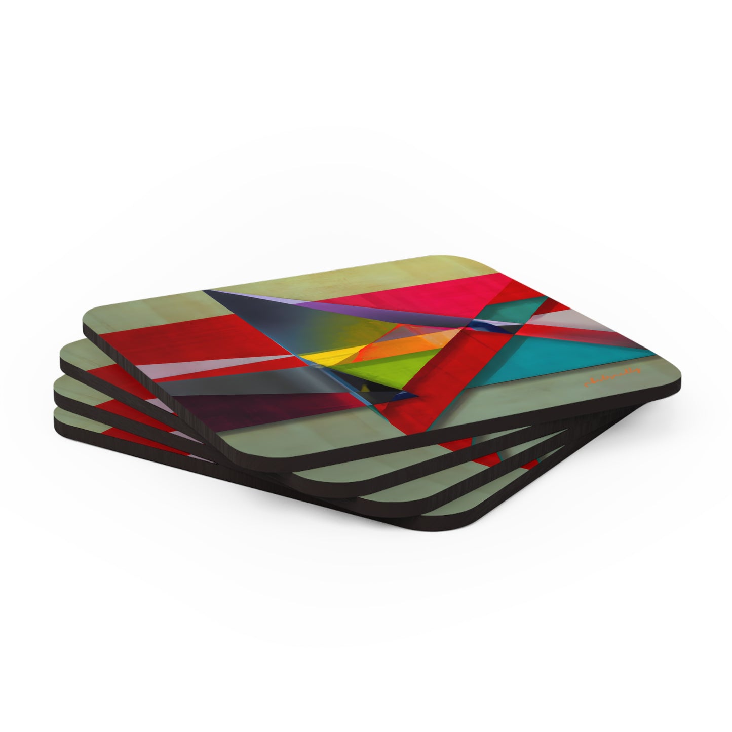 Thomas Sanderson - Friction Force, Abstractly - Corkwood Coaster Set of 4