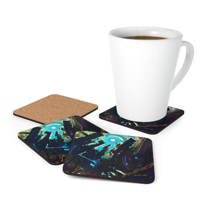 Summit Ledger - Principle, Abstractly - Corkwood Coaster Set of 4