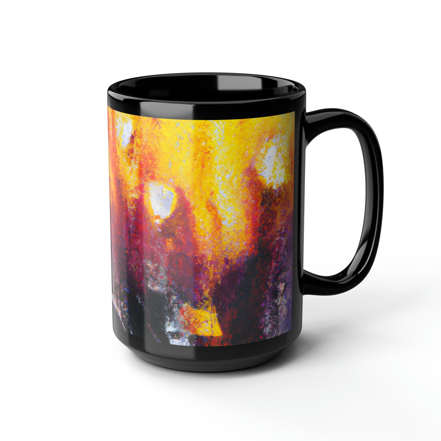 Quantum Fluxium - Chemistry, Abstractly - Black Ceramic Mug 15oz