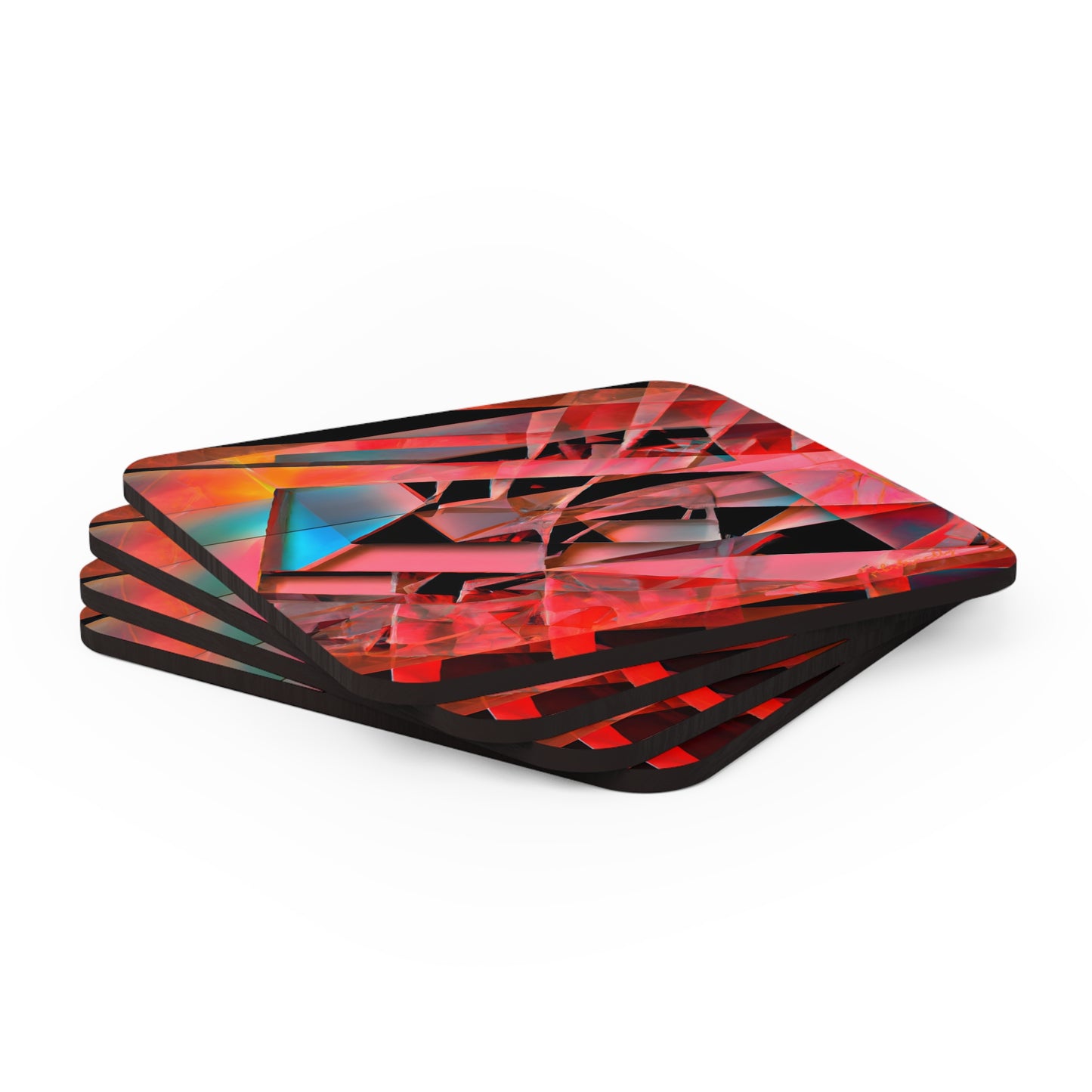 Adrian Strauss - Electric Force, Abstractly - Corkwood Coaster Set of 4