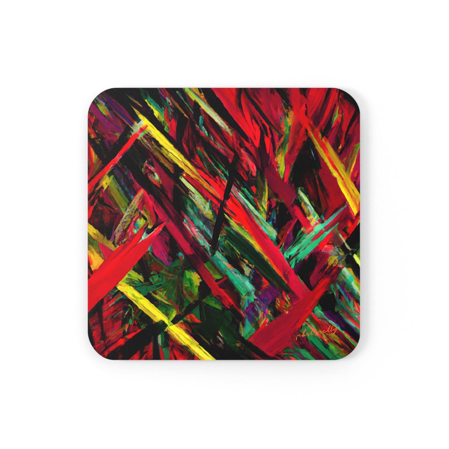 Jack Marcus - Electric Force, Abstractly - Corkwood Coaster Set of 4