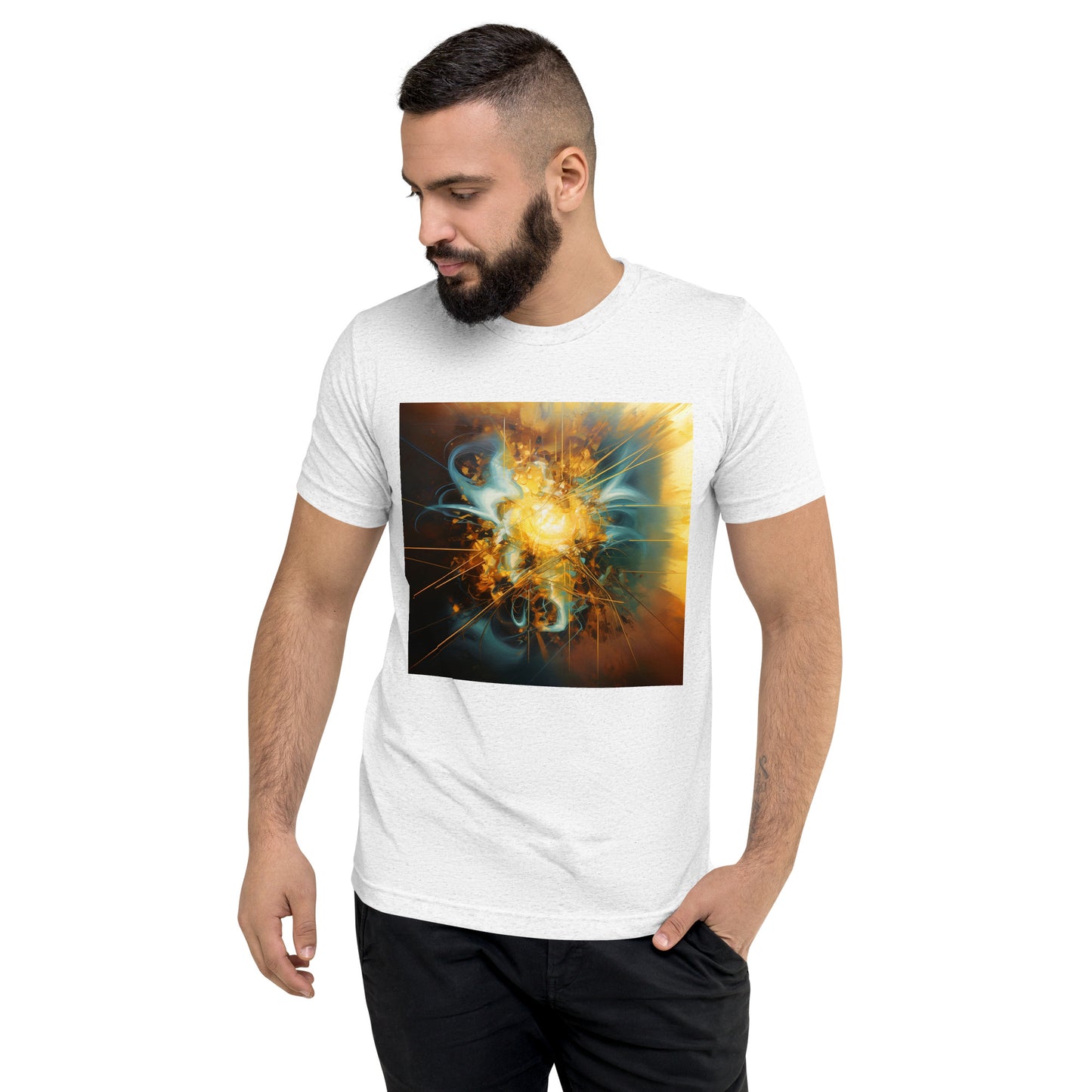 Electric Force, Abstractly Unisex T-Shirt - Unique Abstract Physical Distance Force Design, Soft Comfort Fit, Ideal Gift for Science Physics Nerds & Geeks