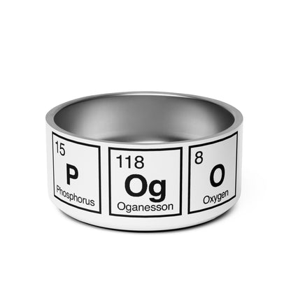 Customizable Element Spelling Dog Bowl - Spell with Elements, 18oz or 32oz, 175 Print Colors, Unique Gift for Dog-Loving Chemistry Fans