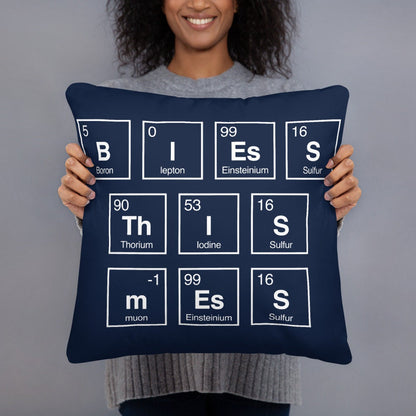 Spell with Elements Throw Pillow, 2 Sizes, Spellements Customizable, Science Geek, Chemistry, Unique Gift for Nerds, Favorite Element Pillow